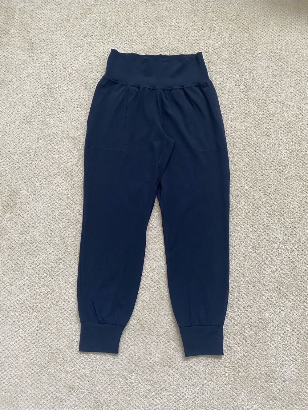 ATHLETA Navy Salutation Joggers with High Waistband